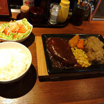 ハンバーグ・ステーキ&J - 150g×2のダブルハンバーグセット