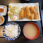 民宿 いなほ - 牡蠣フライ定食