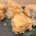 あじふらい てしお - あじの蓮根挟み揚げ