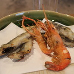 柳家 - 天麩羅（稚鮎、春子：稚雨子、川海老）