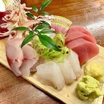 ゆう - 平目(大洗)、真鯵(大洗)、ミナミマグロ、真蛸(北海道)