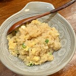 ゆう - 鴨鍋のスープがご飯にしっかり沁み込んでいます