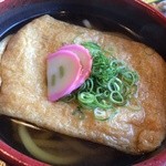 芦屋水春亭 - めっちゃ大きなお揚げのきつねうどん