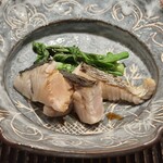 神楽坂 石かわ - サワラ、アスパラ菜、