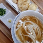 手打ちうどん 朝木 - 親子天かけ