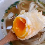 手打ちうどん 朝木 - 半熟玉子天
