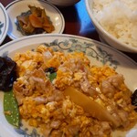 ポパイ ラーメンレストラン - 豚バラと玉子炒め＋ライスセット