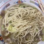 後楽園 - いつも通りの麺ぐり返し。