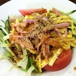 上海菜 - 冷やし坦々麺+チャーハンセット￥850　冷やし坦々麺