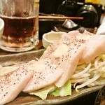 豚小家 - 茹で豚にんにく醤油