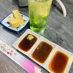 焼肉・円盤餃子　ひたち - 定番お通し卵焼き