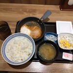吉野家 - ハムエッグ納豆定食