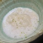 銀座焼とり 京丹波 - ホタテのお出汁たっぷりの冷麺