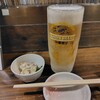 村尾・大衆酒場 - キリン一番搾り生とお通し