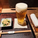手打ち蕎麦 三乗 - エビス生ビール(タンブラー) 