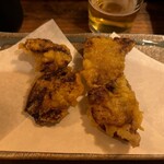 立ち呑み処まるま - ■レバ天￥200…レバー特有風味、外も中もサクサク。