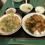 百香亭 - 回鍋肉と炒飯セット