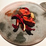 MOTORA  - 短角牛のステーキ（カルビとカイノミの部位）