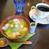 おいもカフェ 金糸雀 - 抹茶ぜんざい（温）、カナリアブレンド
