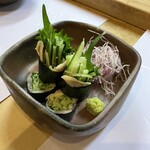 楽座 - 小肌。赤芯大根のツマが旨い！