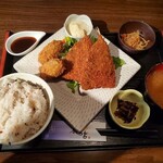 鈴の音 - カキフライ＆アジフライ定食