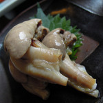 うなぎ亭 友栄 - 青うなぎ 割きたてのきも（わさび）ズームアップ