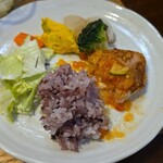 キッチン ブルー グローブ - 再びワンプレート