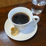 キッチン ブルー グローブ - ホットコーヒーのアップ