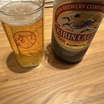 名古屋名物 みそかつ 矢場とん 中部国際空港店 - キリンラガービール(瓶)