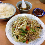 四ツ角飯店 - 肉野菜炒めライス750円