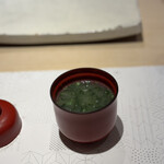 江戸前寿司 すし福 - あおさの味噌汁