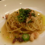 リストランテ ラ チャウ - 蛸とオクラのペペロンチーニ