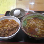 みさき庵 - 牛丼とそばセット 