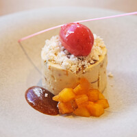 LʼOrangerie 光庵 - ランチコース 6900円 ヌガーグラッセ 柿のソース