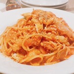 da shima - 若鶏と玉ねぎのトマトソースパスタ