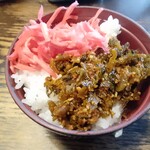 NAGAHAMAらーめん - 無料半ライスにトッピング