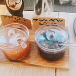 da shima - トッピング　ジャムとチョコソース