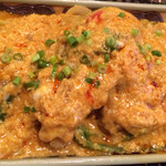 タイ・アヨタヤ・レストラン - プーニムパッポンカリー(ソフトシェルクラブとふんわり玉子のカレー炒め) 1380円。