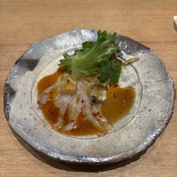 京中華 牧定 - 熊本の虎河豚てっさ、てっぴ、煮凝り、特製甘酢ソース