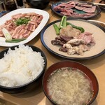 焼肉金金 - 厚切り豚バラランチ300g