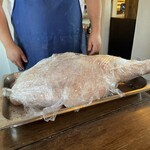 Nonna Nietta - 今作ってる梅山豚モモ肉の生ハム。