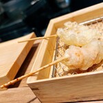 鮨と天ぷら にほんのうみ - モンゴウイカと明太子