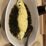 海鮮炭焼厨房 笑○ - 岩のりのオムレツ　小さめにして頂きました。