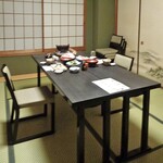 川の家 - 夕食会場