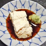 川の家 - 夕食（生ユバ刺身）