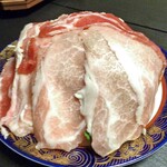 川の家 - 夕食（イノブタ鍋；イノブタ肉）