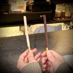 バトンドール - 料理写真:いつものBAR。隣の女子も両手にポッキー♡