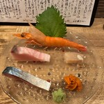 季節料理かたやま - 鮮魚盛り合わせ