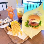 SHIMAUMA BURGER - 料理写真:ザ淡路牛プレミアムバーガー(ダブル)セット 2600円