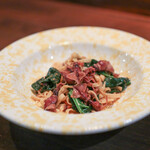 alvonero - ２０２５年１月再訪：蛍烏賊と縮法蓮草のオイルパスタ / タリオリーニ☆